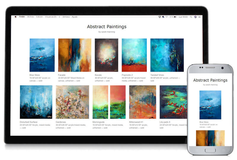 Simple artist website that's mobile friendly and easy to set up