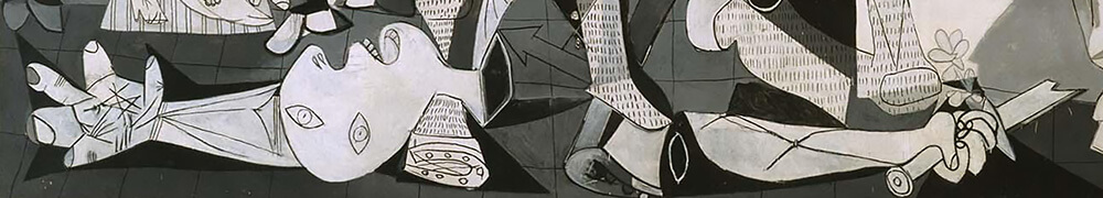 Guernica detail - dying warrior with dismembered limbs