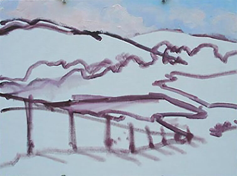 Plein air sky finished