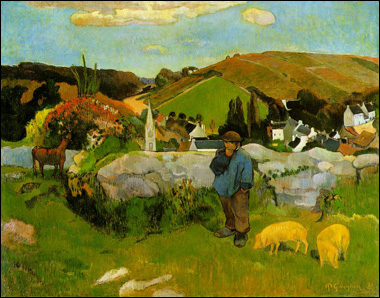 The Swineherd Brittany by Paul Gauguin