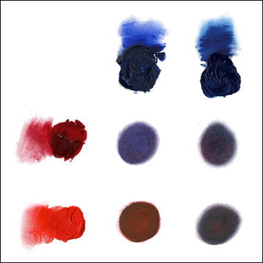 Mixing Paint to get Violet, Purple, or Maroon